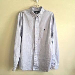 Ralph Lauren Classic Fit light blue button down shirt  Size :17 = 36-37     w136